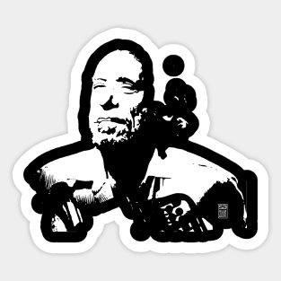 Charles Bukowski design (light). Sticker